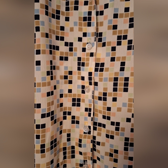 Vintage DonnKenny Blouse size 2X Casual Vacation Summer 100% Polyester - Picture 2 of 3